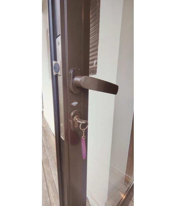 90x215 Porte de seervice vitrée ALU...