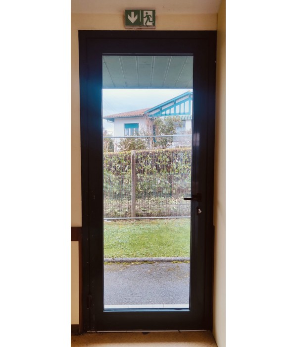 82x211 Porte simple alu vitrée verre...