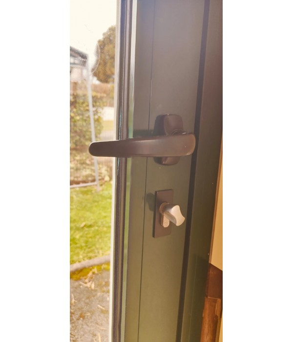 82x211 Porte simple alu vitrée verre...