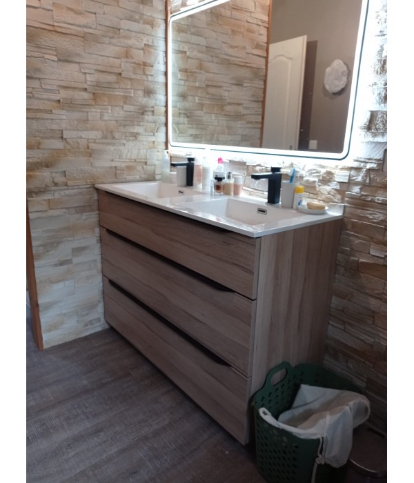 Meuble sdb double vasque + miroir...