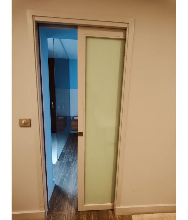 80x203 Porte coulissante vitrée à...