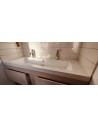 Lavabo double blanc résine