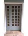 130x225 Porte d'entrée bois vitrée imposte gauche