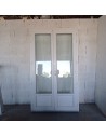 2 Portes vitrée 2 vantaux PVC - DV- 126x220 cm