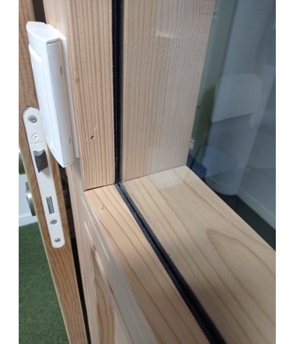 Porte bois pleine + cloison bois...