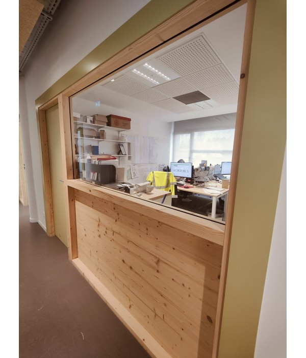 Porte bois pleine + cloison bois...