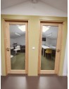 93x210 Porte bois vitrée