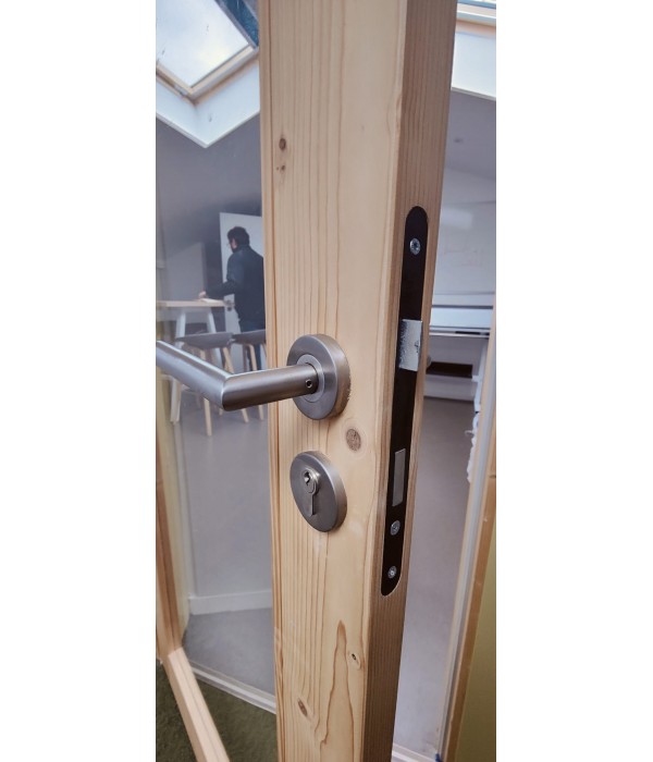 93x210 Porte bois vitrée