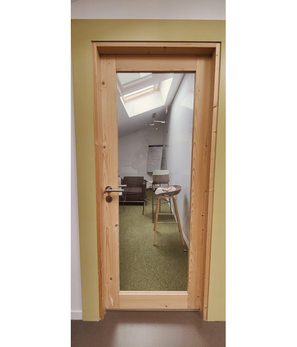93x210 Porte bois vitrée