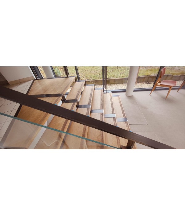 Escalier acier et bois