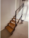 Escalier acier et bois