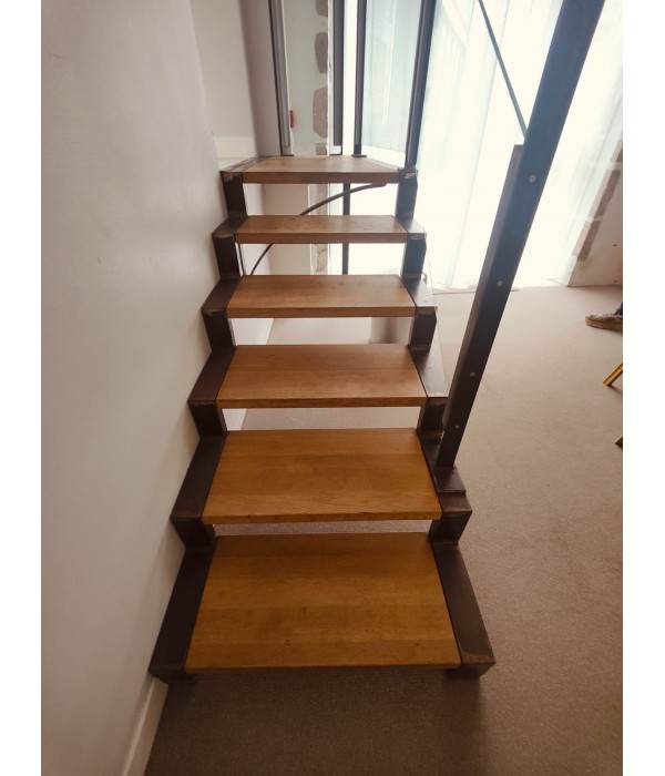 Escalier acier et bois
