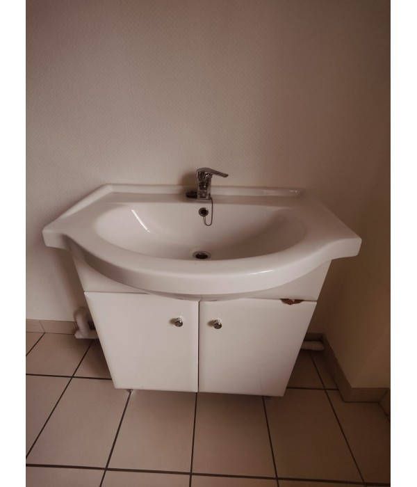 76x52 Lavabo céramique + meuble