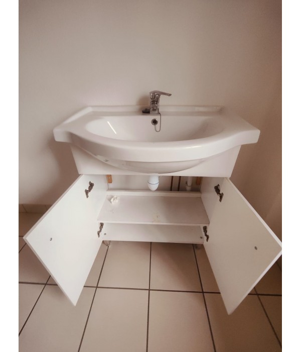 76x52 Lavabo céramique + meuble