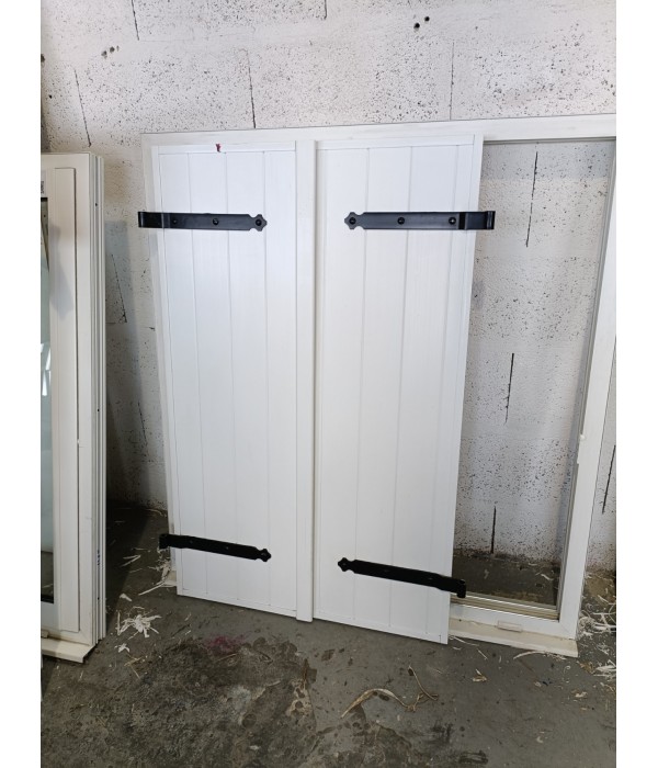 120 x 133 Volets PVC blanc (paire)