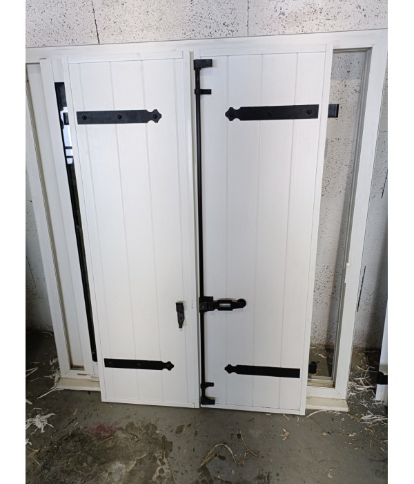 120 x 133 Volets PVC blanc (paire)