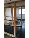 99x210 Cloison cadre bois vitrée