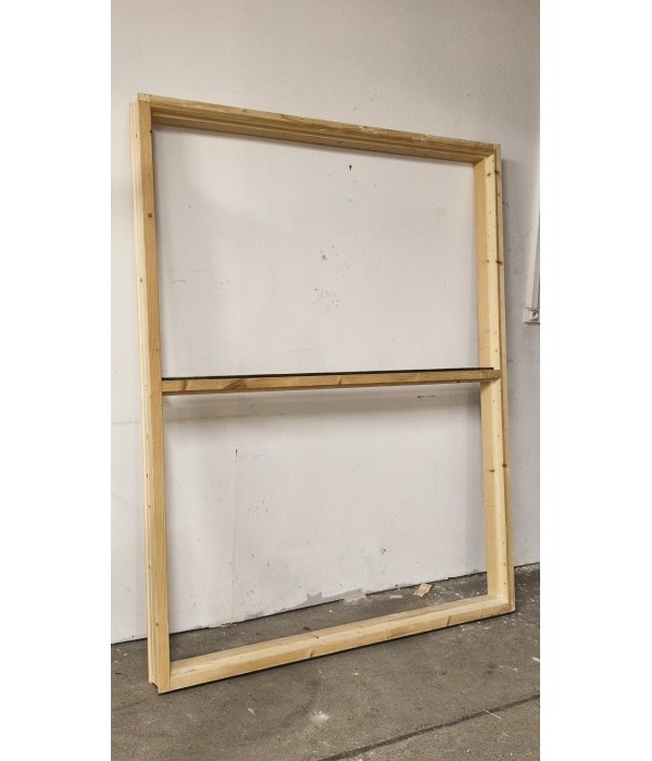 166x210 Cloison cadre bois vitrée