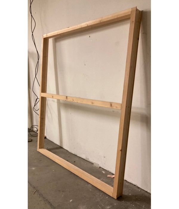 187x208 Cloison cadre bois vitrée