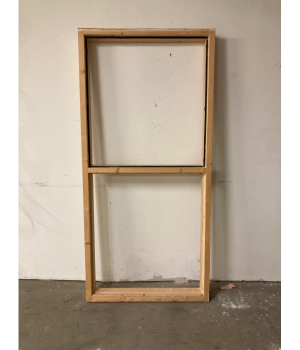 99x210 Cloison cadre bois vitrée