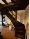 Escalier bois quart tournant