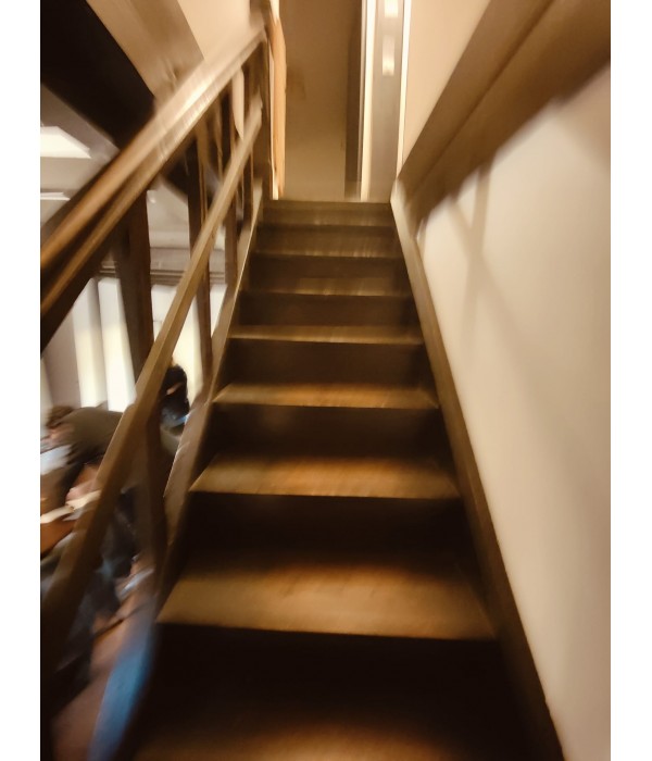 Escalier bois quart tournant