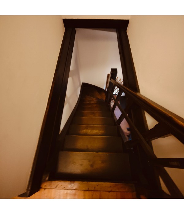 Escalier bois quart tournant