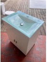 Meuble Sdb évier verre (sans mitigeur)