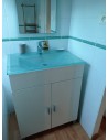 Meuble Sdb évier verre