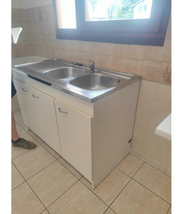 Evier double bac inox