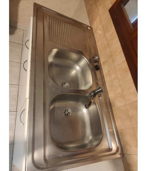 Evier double bac inox