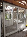 240x218 Baie vitrée DV bois exotique 1 coulissant