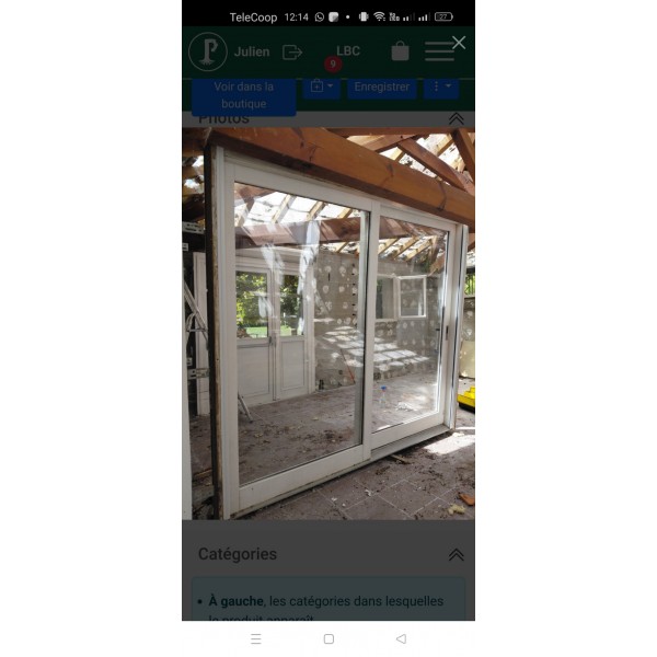173x220 Baie coulissante +...