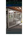 173x220 Baie coulissante + fixe BOIS EXOTIQUE