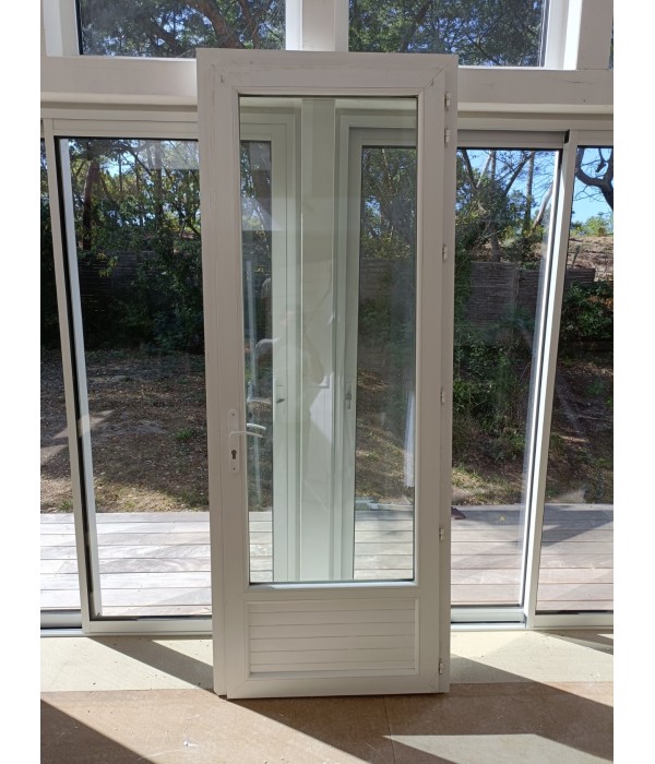 89x225 Porte vitrée PVC DV