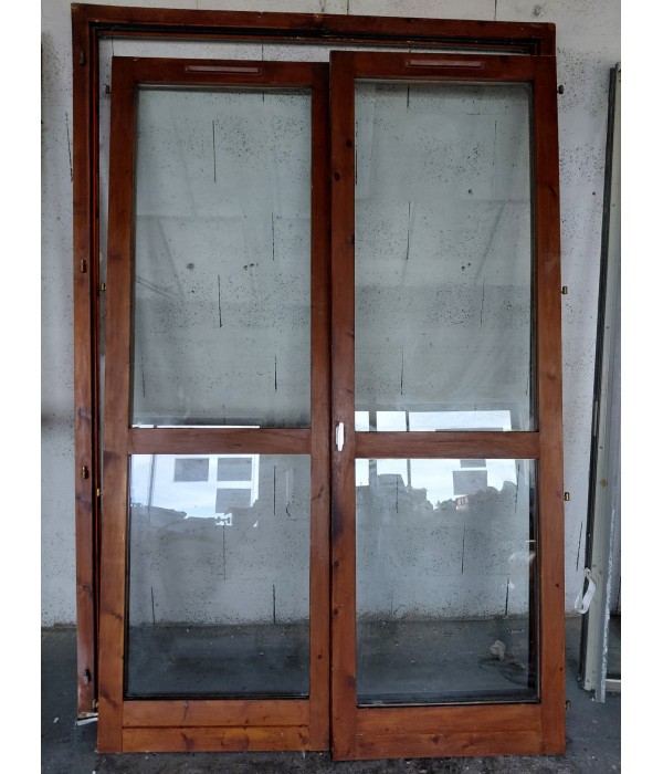 157x228 Double porte vitrée bois DV...