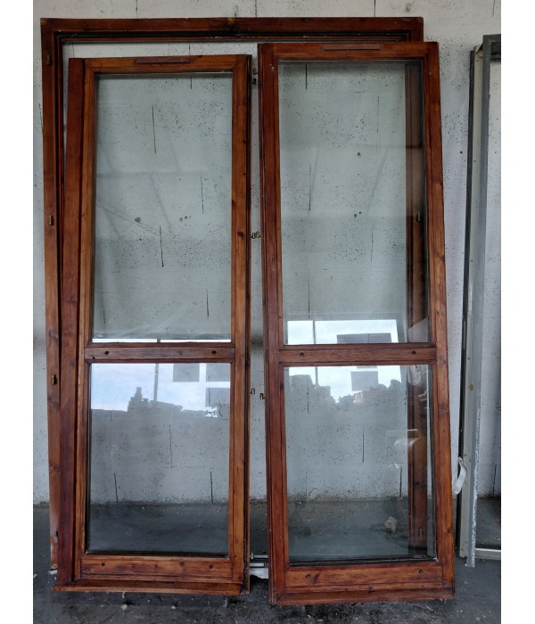 157x228 Double porte vitrée bois DV...