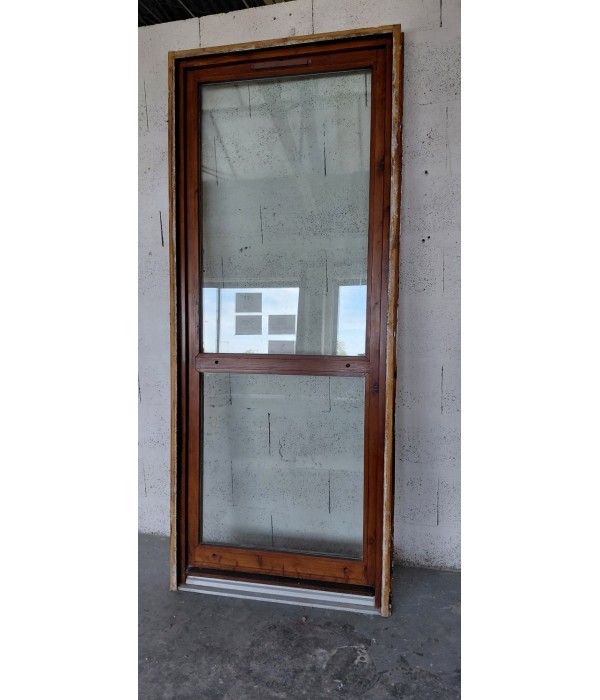 95x228 Porte vitrée bois DV int/ext