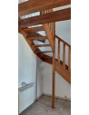 Escalier quart tournant pin massif