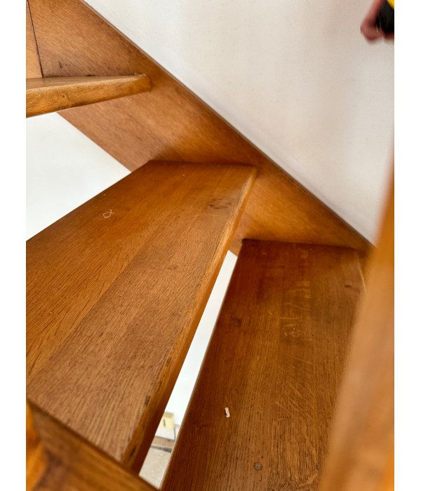 Escalier quart tournant pin massif