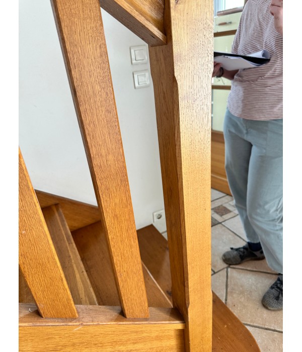 Escalier quart tournant pin massif