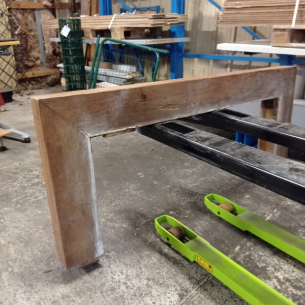 Habillage cheminée chêne